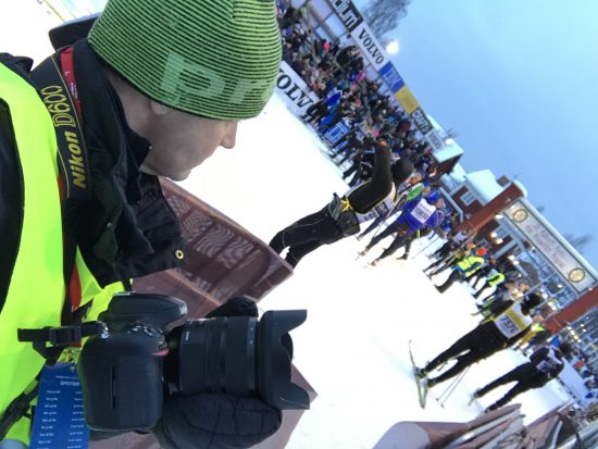 Fotografering vid Vasaloppsmålet