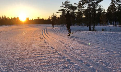 Skidlektioner i massor, äntligen lite sooooool!